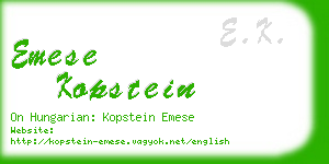 emese kopstein business card